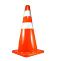 Cono De Pvc Naranja 28"