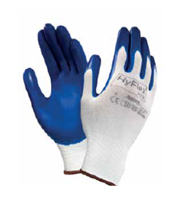 Guante de Palma recubierta con nitrilo , forro nylon , EN388-3131 